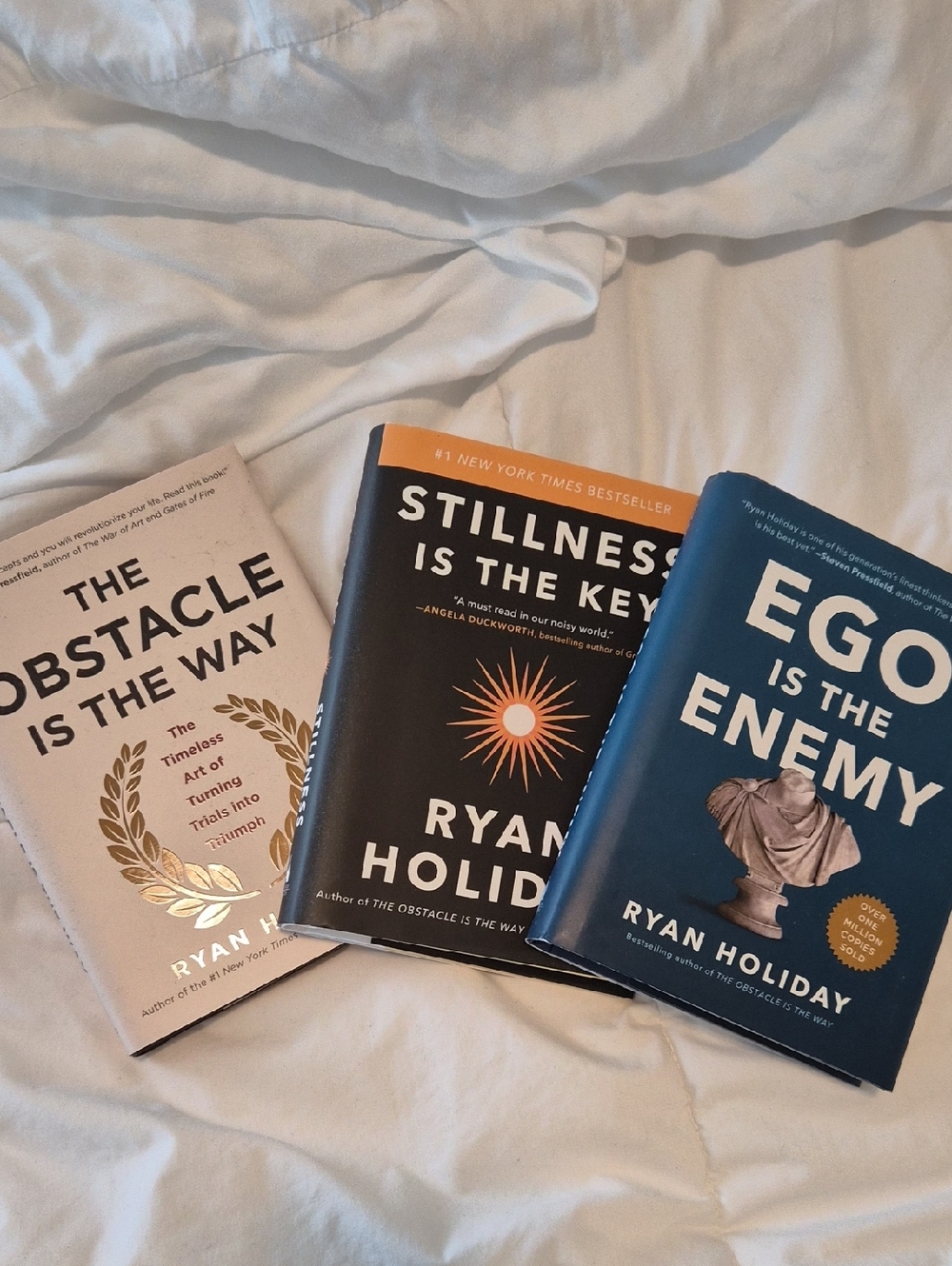 Ryan Holiday 3 Book Collection Ego Is The Enemy. Stillness Is The Key. Obstacle.